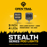 Open Trail Stealth LED Pods - Flood