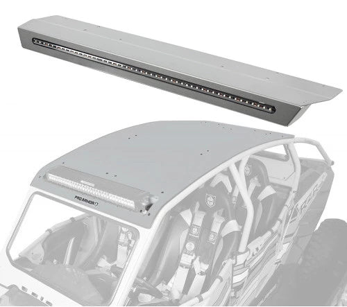 Pro Armor Aluminum Pocket Roof With Integrated Rear Light Bar- RZR XP4