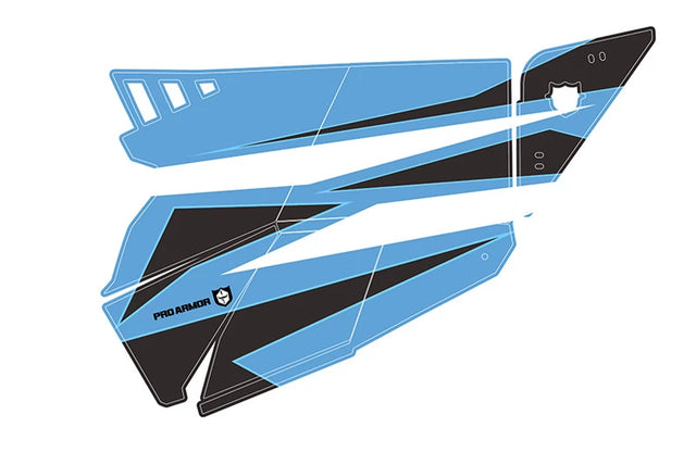 pro armor RZR XP1K Stealth Door Graphic Sky Blue