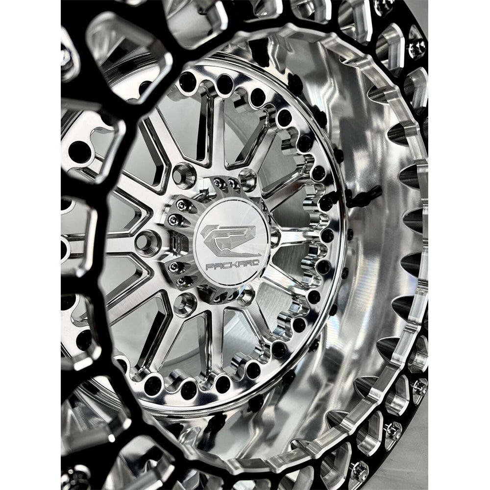 Packard Performance Element FF Forged Polished Silver Beadlock Wheel
