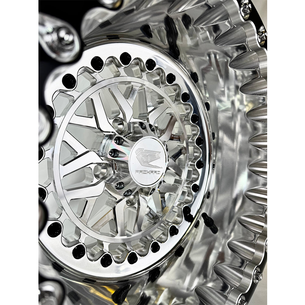 Packard Performance Polaris RZR Pro R Apollo FF Forged Polished Beadlock Wheel - Silver