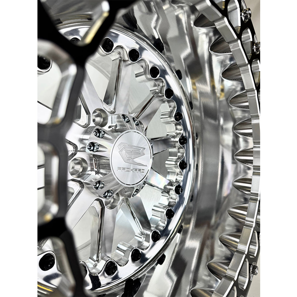 Packard Performance Element FF Forged Polished Beadlock Wheel (5 Lug) - Silver