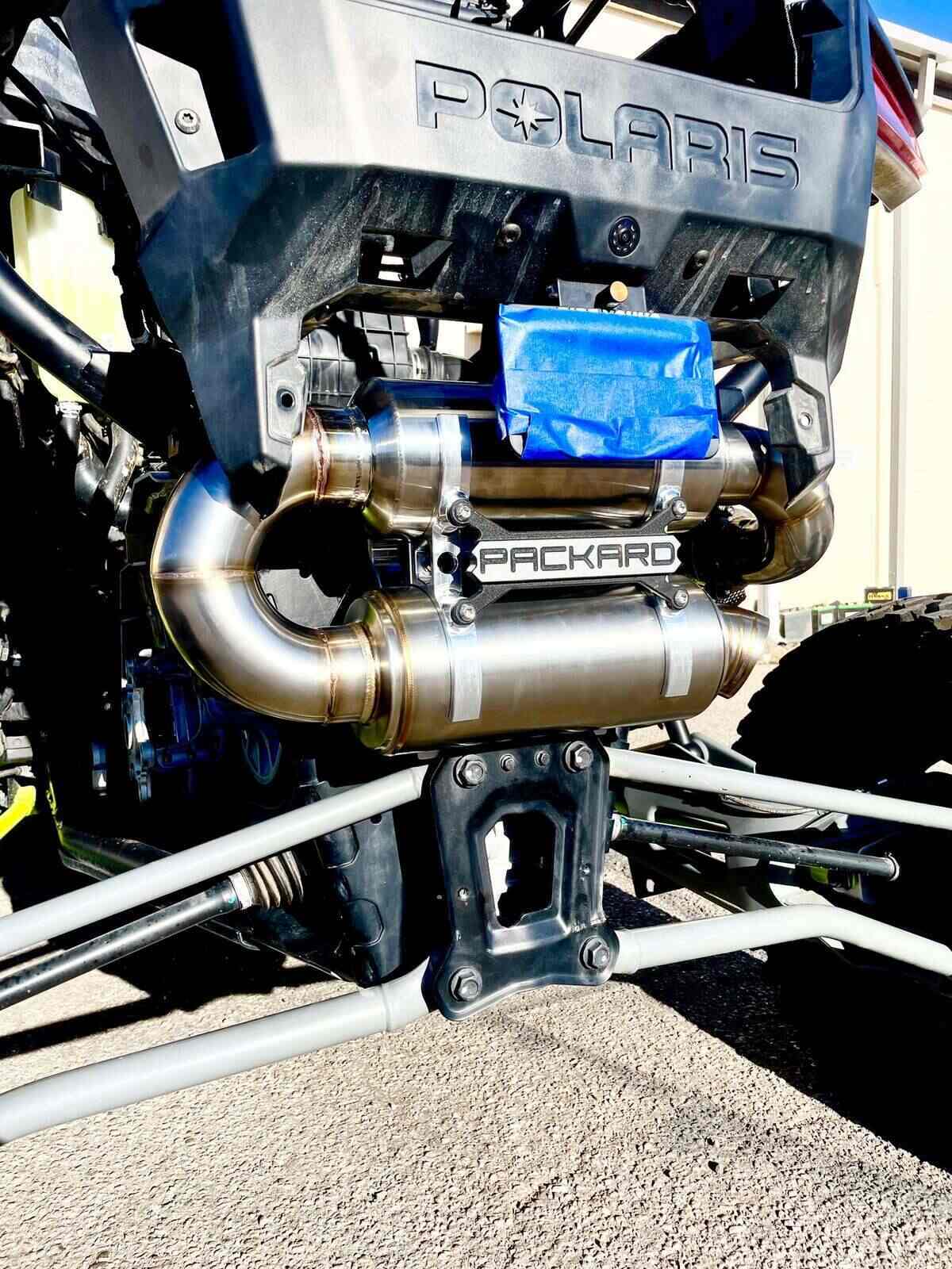 Packard Performance Polaris RZR Turbo R/Pro XP 3” Slip Dual Muffler Exhaust