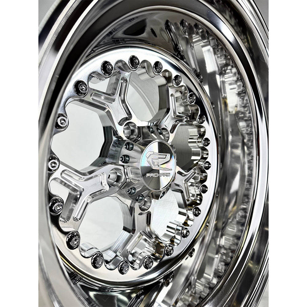 Packard Performance Pro 5 FF Forged Beadlock Wheel (5 Lug) - Silver