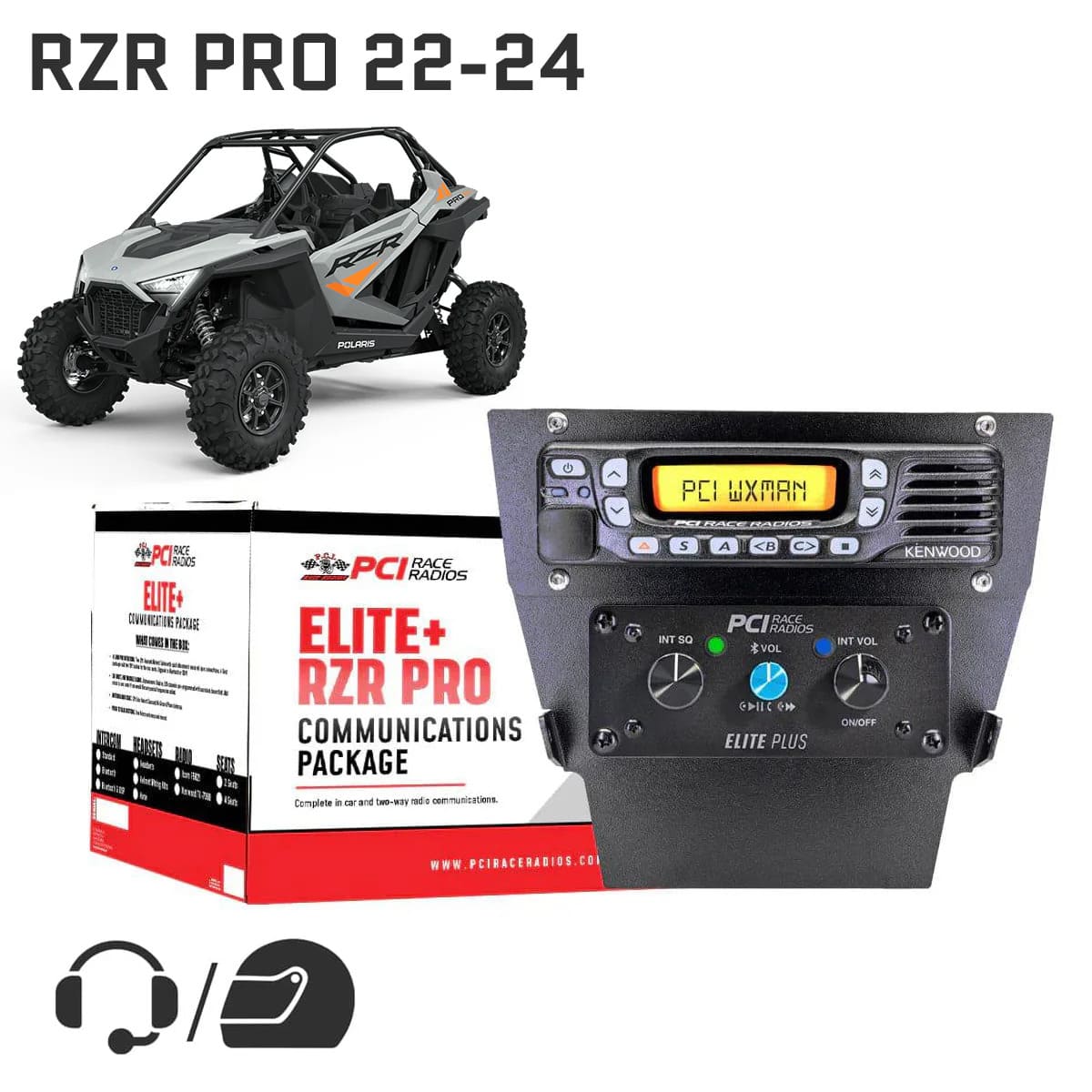 PCI Race Radios '22-'24 Polaris RZR Pro XP/R Elite Complete Communications Package