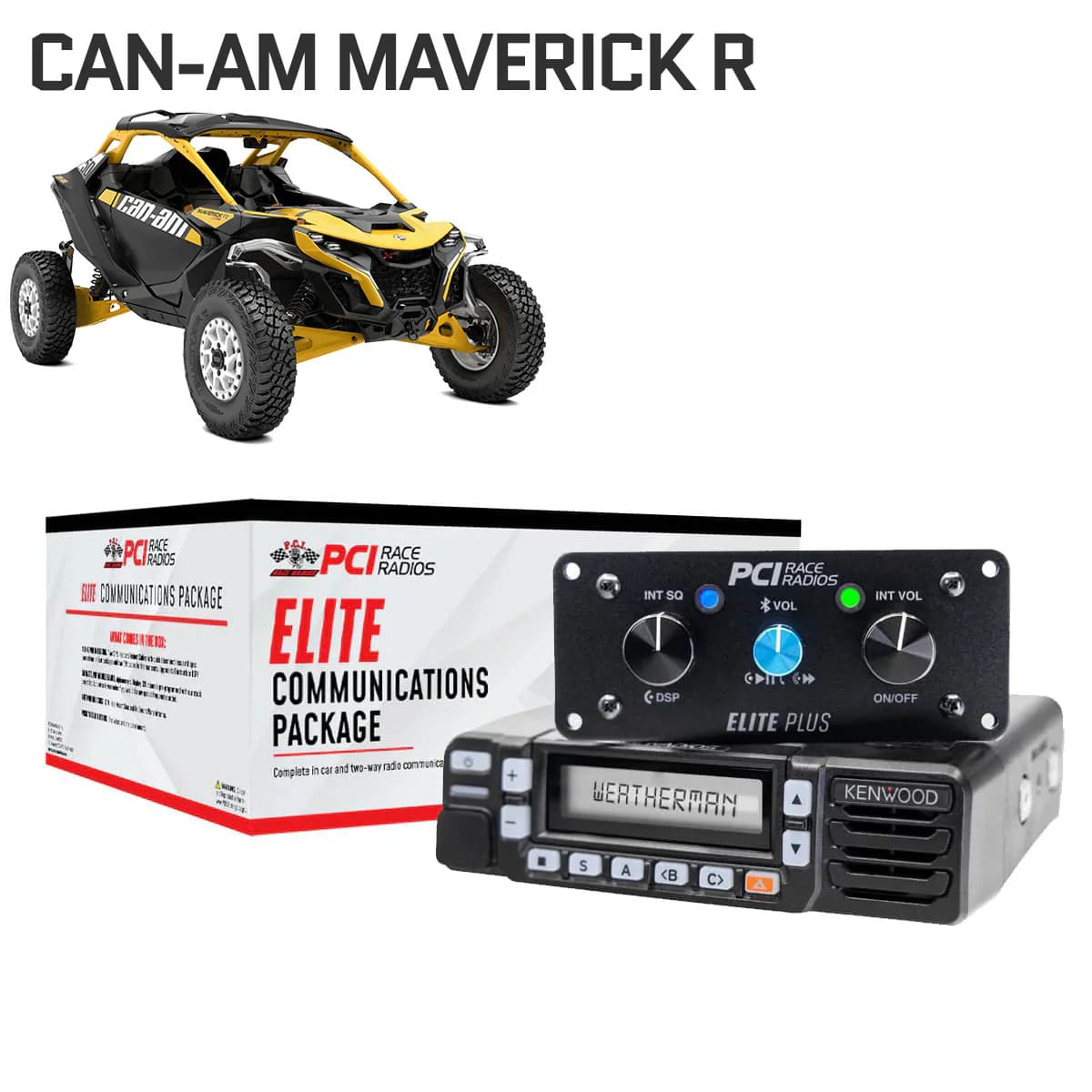 PCI Race Radios Can-Am Maverick R UTV Communications Package