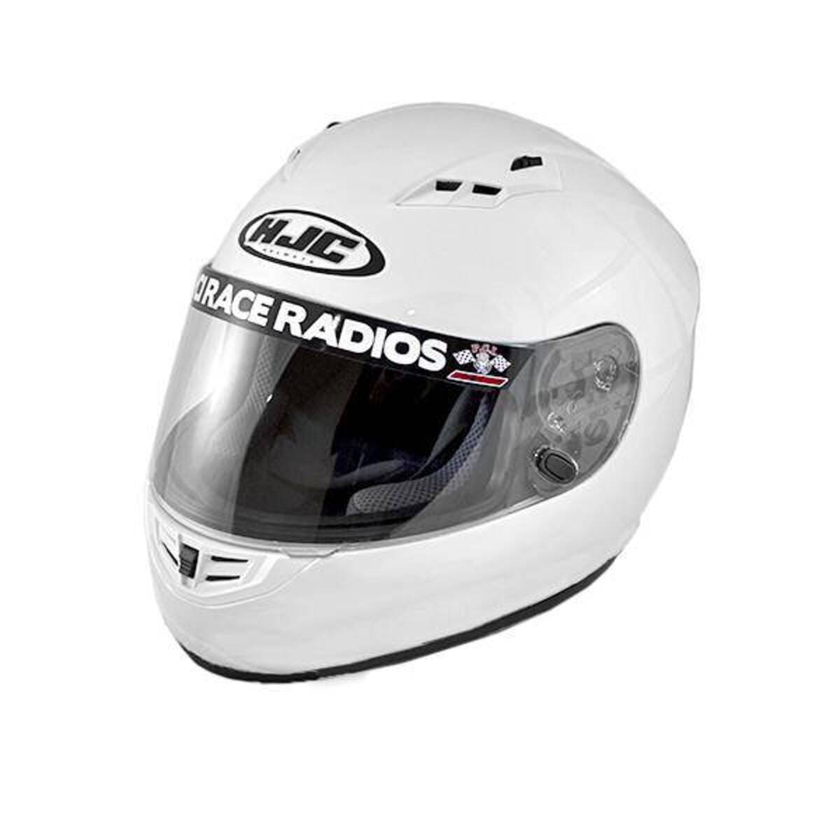 PCI Race Radios HJC CS-R3 DOT White Helmet