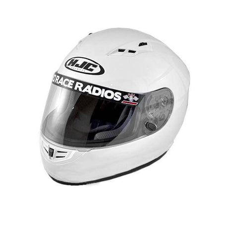 PCI Race Radios HJC CS-R3 DOT White Helmet