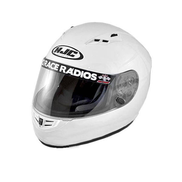 PCI Race Radios HJC CS-R3 DOT White Helmet