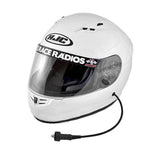 PCI Race Radios HJC CS-R3 DOT White Helmet