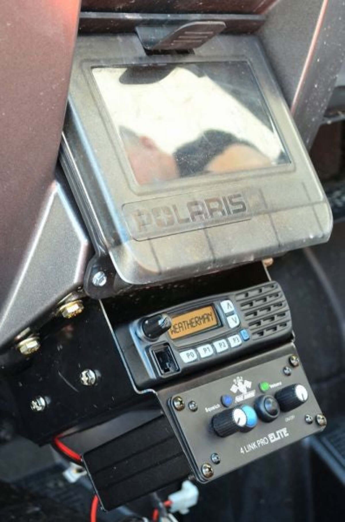 PCI Race Radios Polaris RZR Under Pull Open Box Icom Radio/Intercom Bracket
