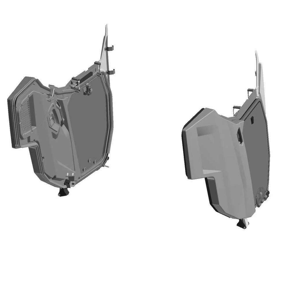 Polaris General Hinged Window Premium Rear Full Doors - Poly Set of 2