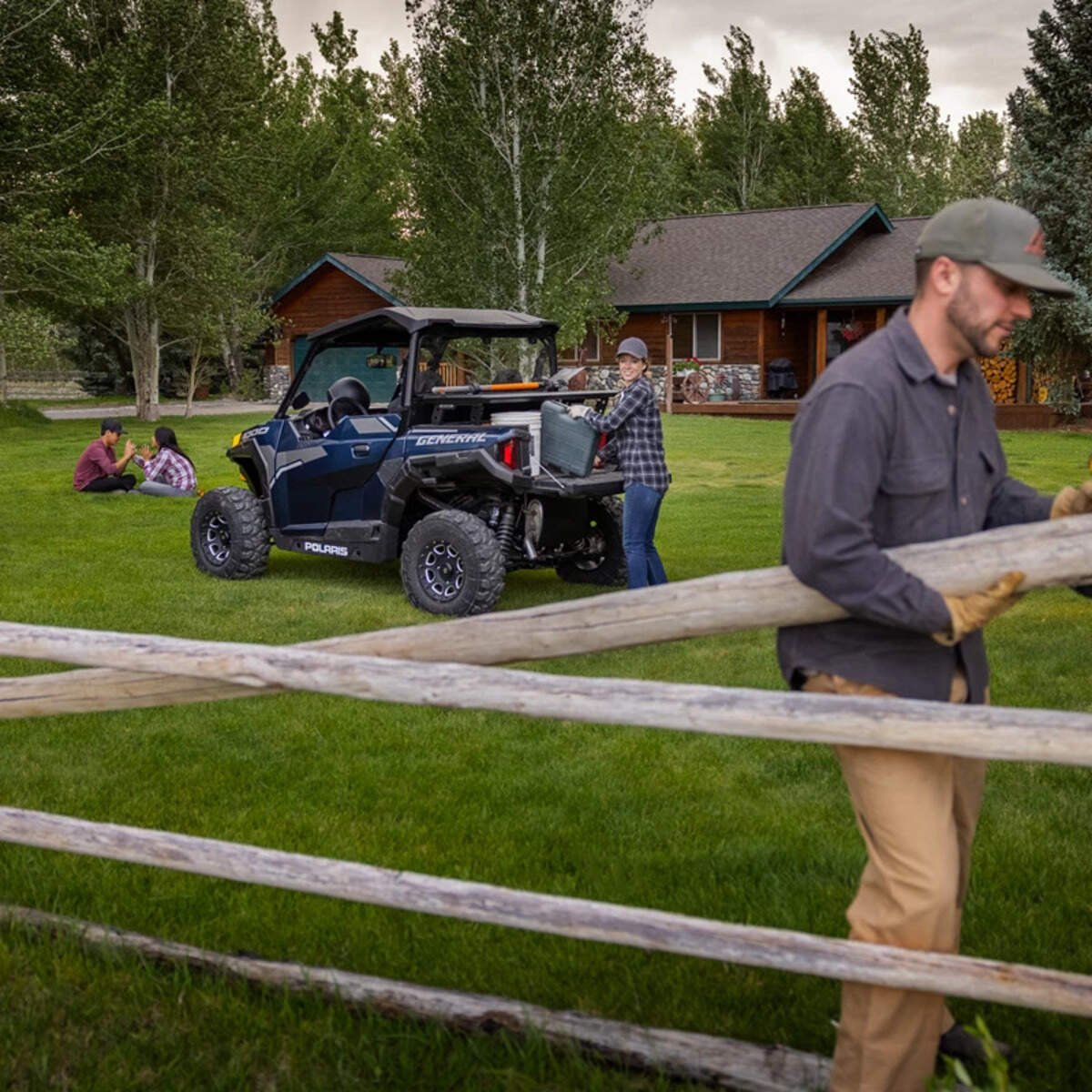 Polaris General Rhino-Rack Rear Bed Rack