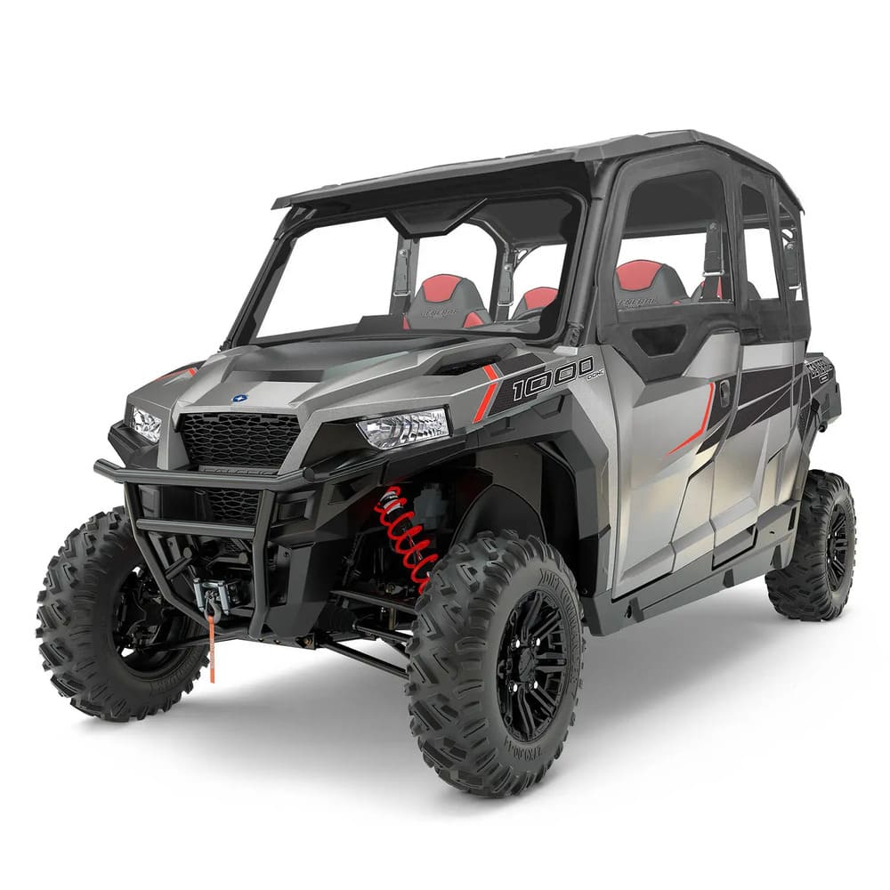 Polaris General Zip Window Upper Doors Front & Rear Canvas - 4 Set