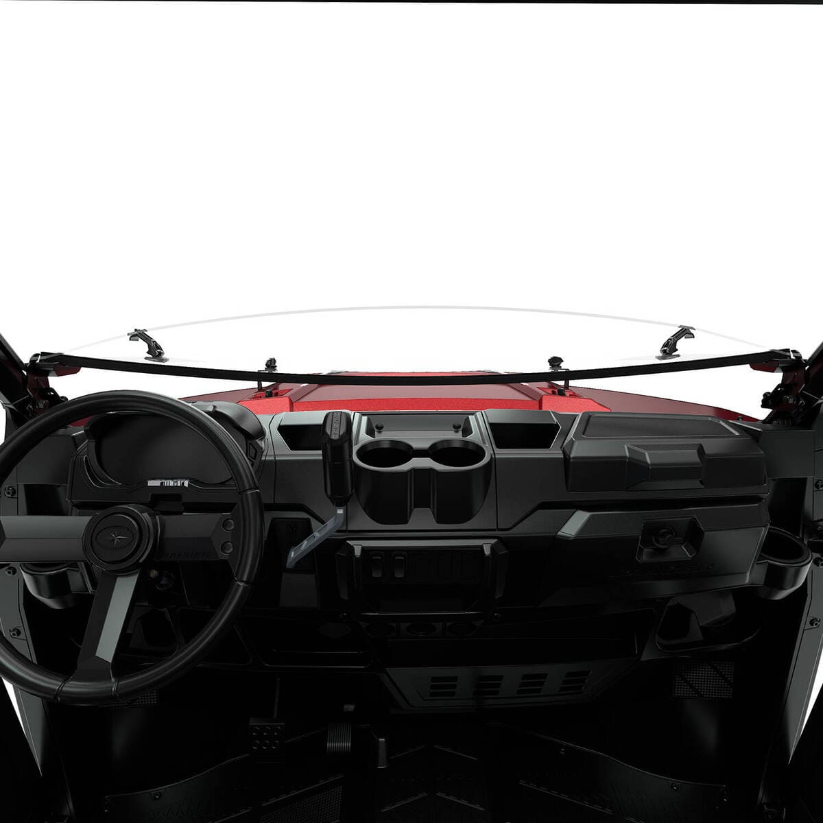 Polaris Hard Coat Polycarbonate Flip Down Windshield