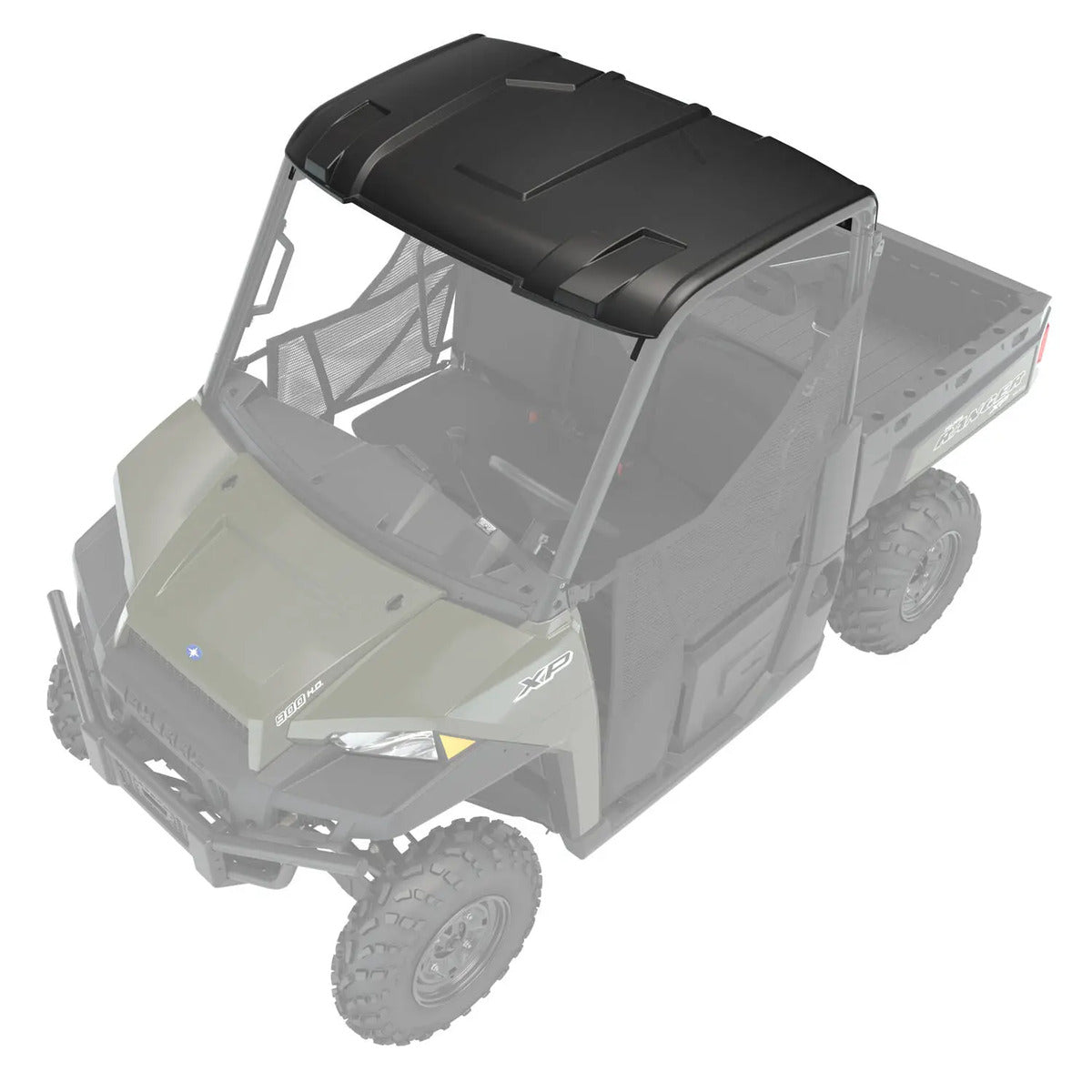 Polaris Poly 3-Seat Premium Liner Roof w/ Lock & Ride Technology - Black 