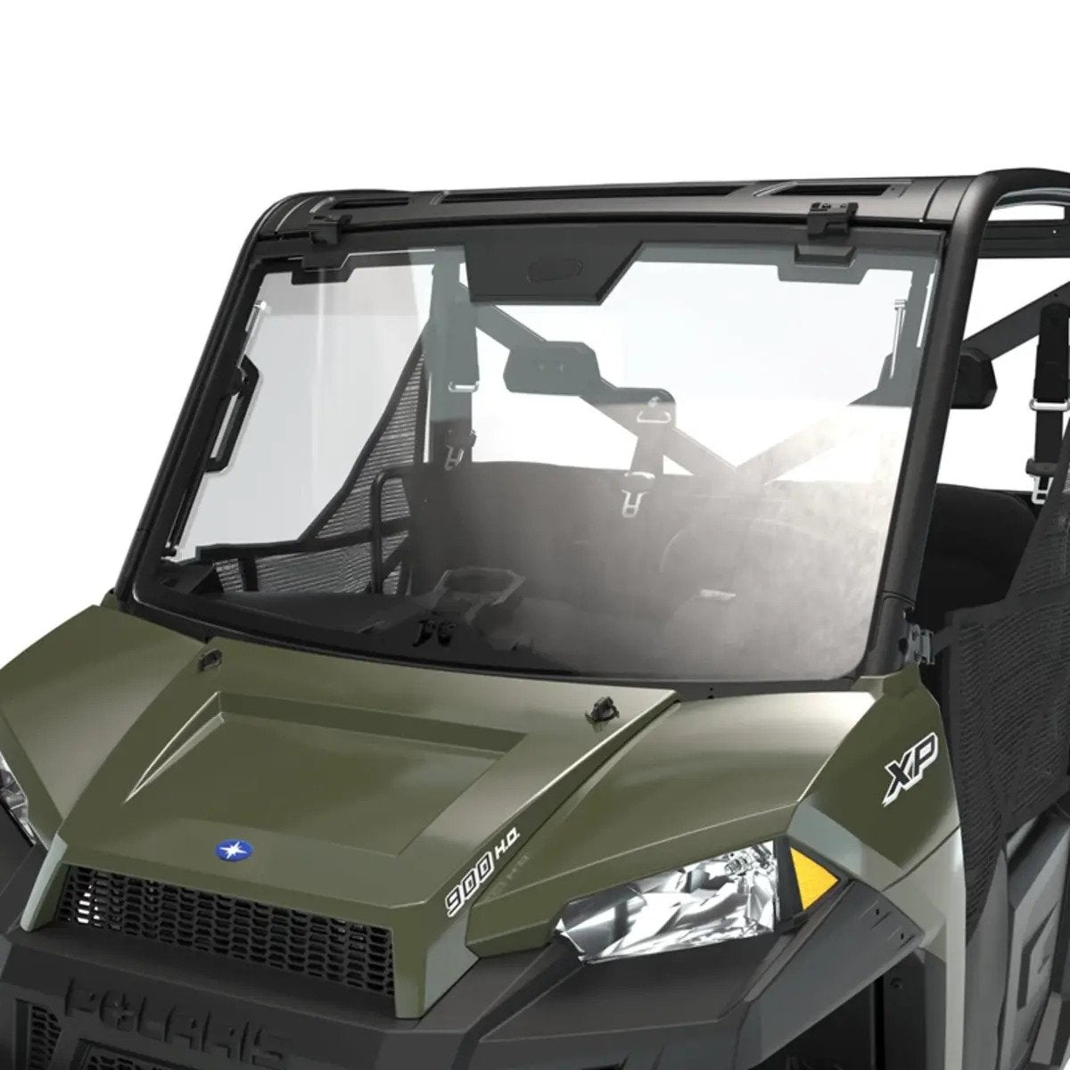 Polaris Ranger Glass Tip-Out Full Windshield with Three Positions - Clear