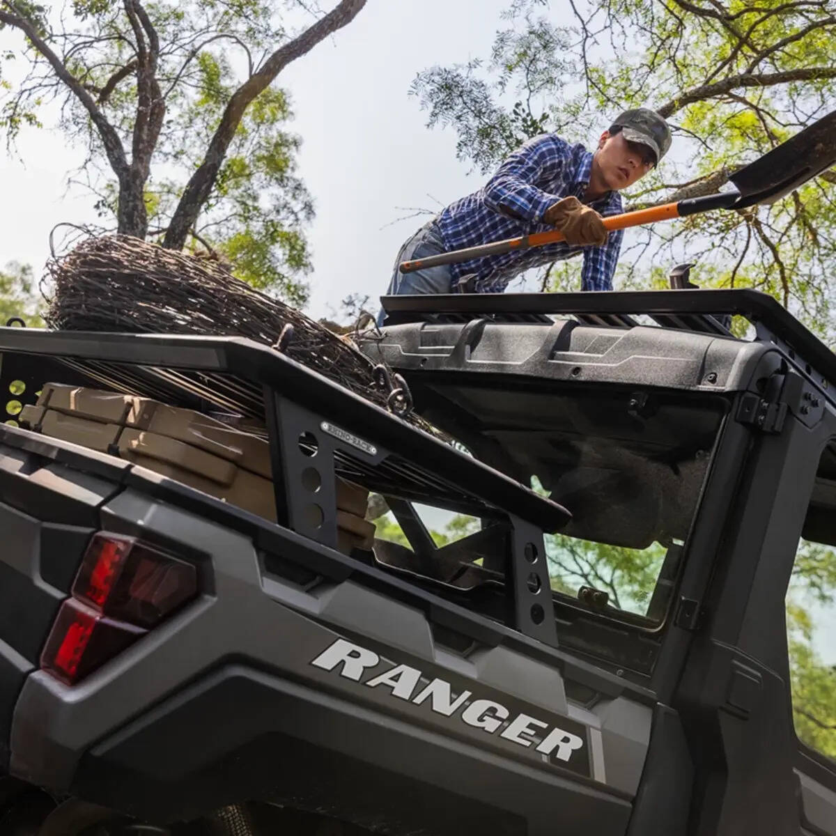 Polaris Ranger Rhino-Rack Rear Bed Rack Mount