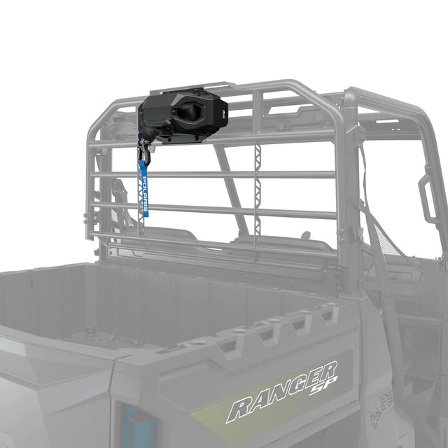 SuperATV Winch Mounting Plate For Polaris Ranger Midsize SP 570 (2022+) – Powdercoated Black