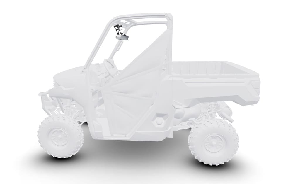 Polaris Ranger Wide Angle Rear View Mirror - Frame Mounted