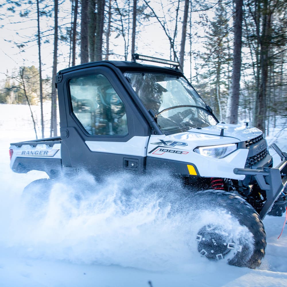 Polaris Ranger XP 1000/Crew Pro Shield Front Power Window Doors - Poly Set of 2