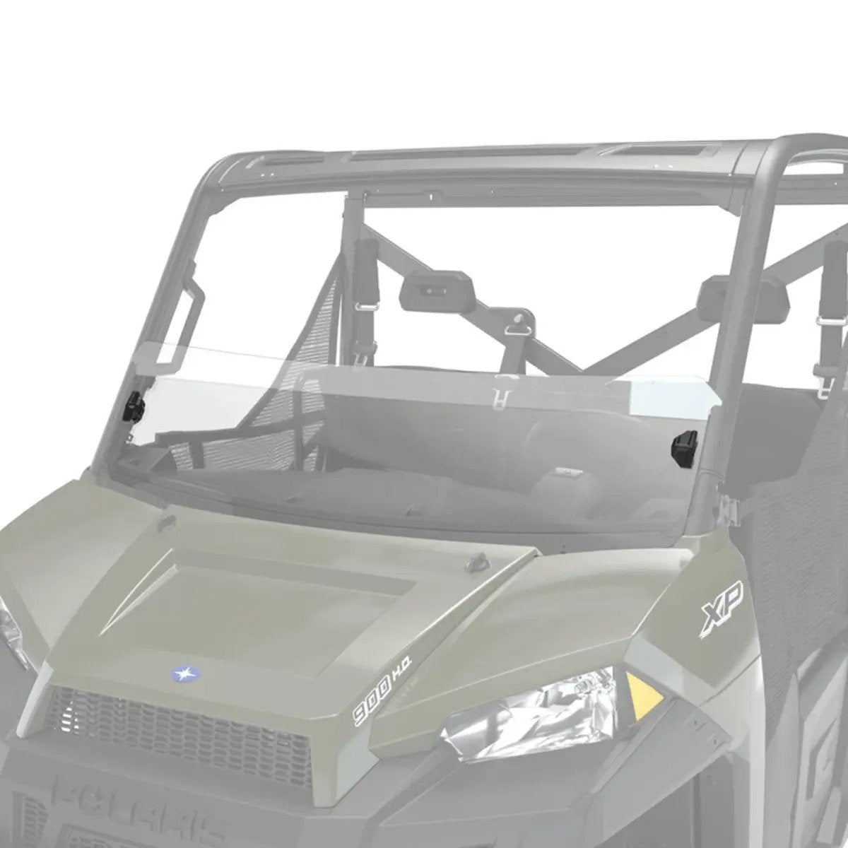 Polaris Ranger XP 1000 Polycarbonate Half Windshield - Clear