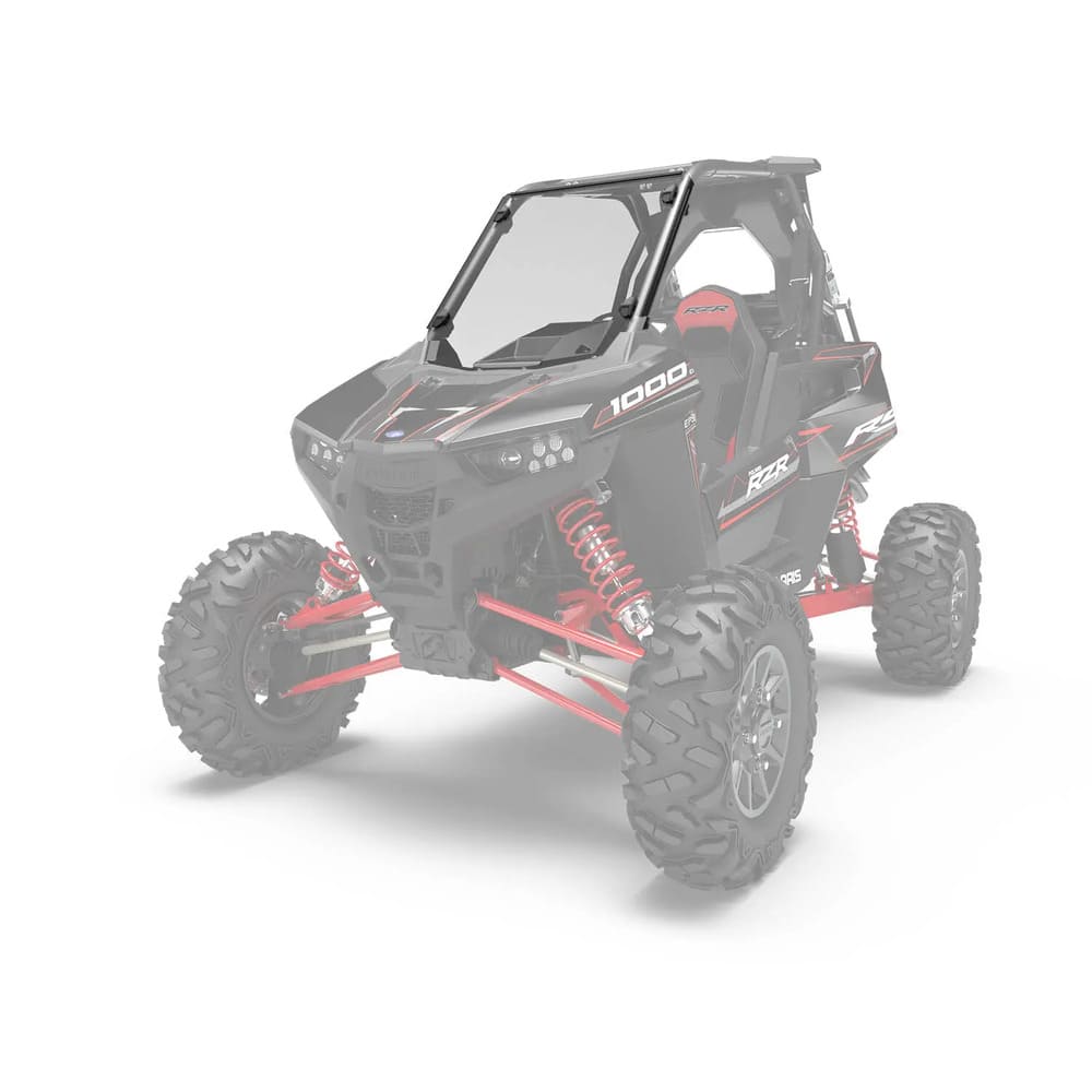 Polaris RZR Lock & Ride Full Windshield - Hard Coat Poly