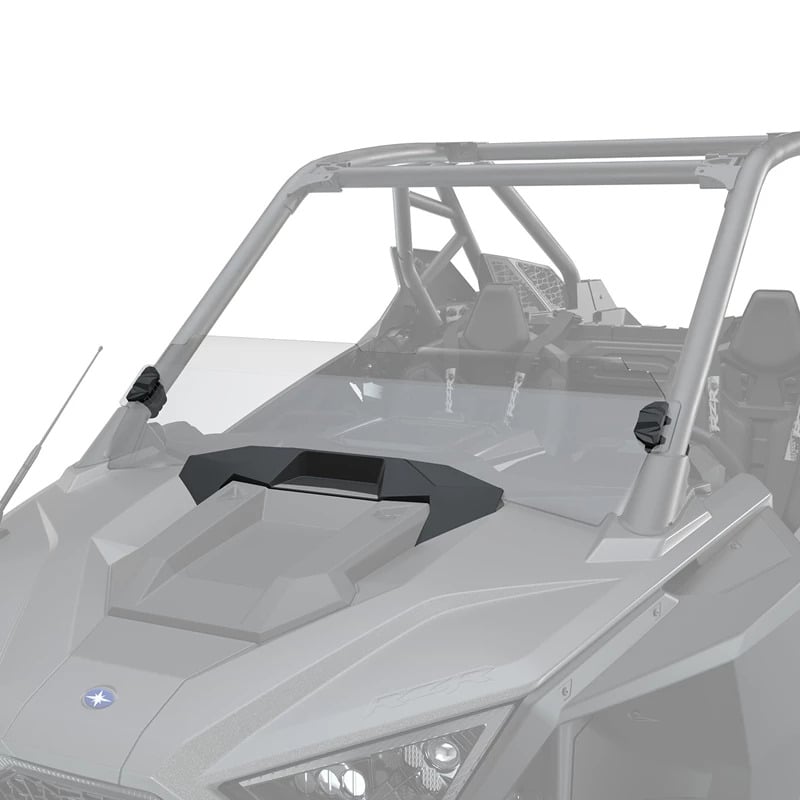 Polaris RZR Lock & Ride Middle Half Windshield - Hard Coat Poly