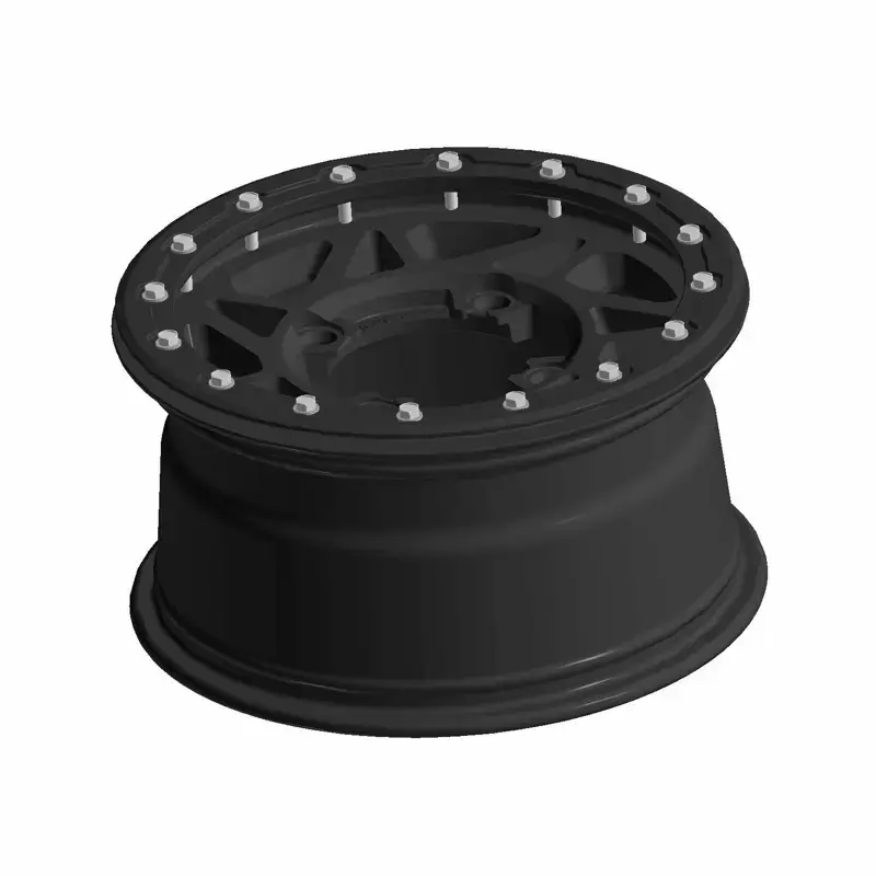 Pro Armor Polaris RZR Pro XP 14x7 4302 Beadlock Wheel - Matte Black