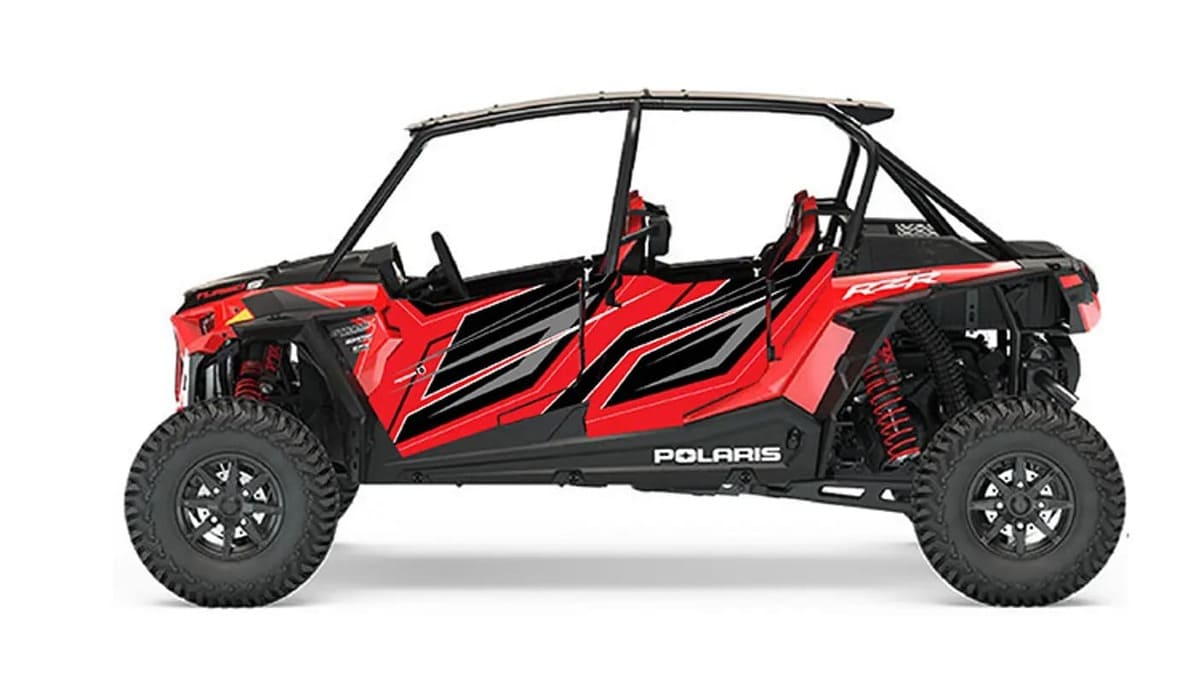 Pro Armor Polaris RZR Turbo S4 Trad Door Grph Red