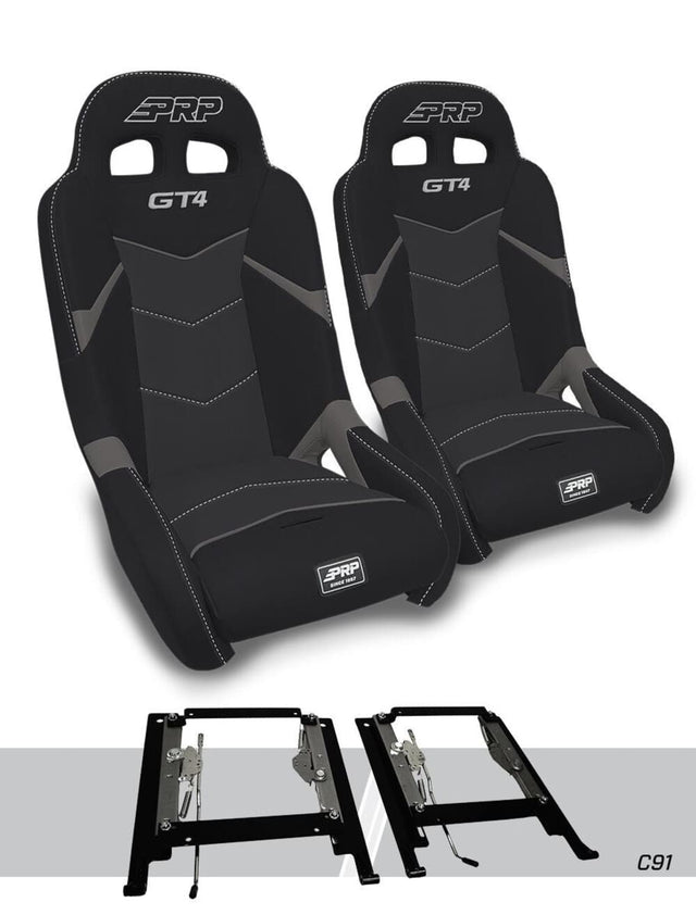 PRP Can-Am Maverick X3 GT4 Suspension Seats Mount & Slider Kit - Pair