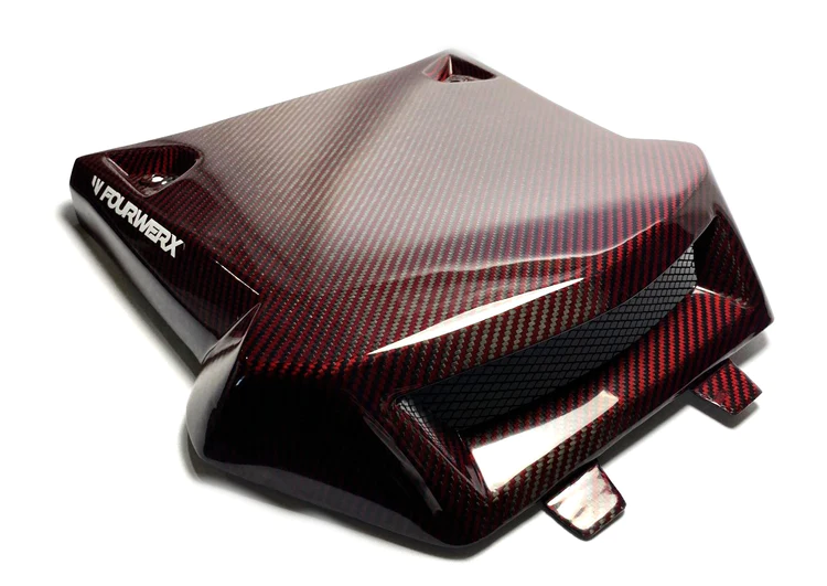 Fourwerx 20+ Polaris RZR Pro XP/Pro R – V2 Red Weave Carbon Fiber Hood