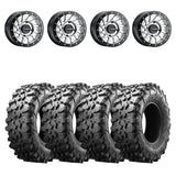 Raceline A12 Hyper Silver Squad Beadlock & Maxxis Carnivore Radial Wheel & Tire Kit