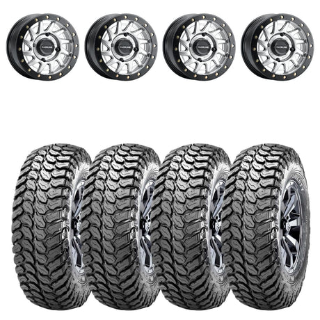 Raceline A12 Hyper Silver Squad Beadlock & Maxxis Liberty Performance Off Road Wheel & Tire Kit