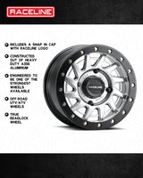 Raceline A12 Hyper Silver Squad Beadlock & Maxxis Liberty Performance Off Road Wheel & Tire Kit