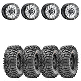 Raceline A12 Squad Hyper Silver Beadlock & Maxxis Roxxzilla Radial Wheel & Tire Kit