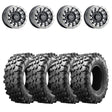 Raceline A12BG Satin Black Squad Beadlock & Maxxis Carnivore Radial Wheel & Tire Kit