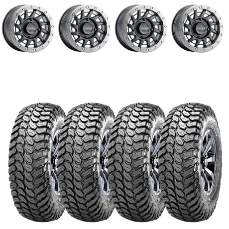 Raceline A12BG Satin Black Squad Beadlock & Maxxis Liberty Performance Off Road Wheel & Tire Kit