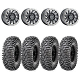 Raceline A12BG Squad Satin Black Beadlock & Maxxis Roxxzilla Radial Wheel & Tire Kit