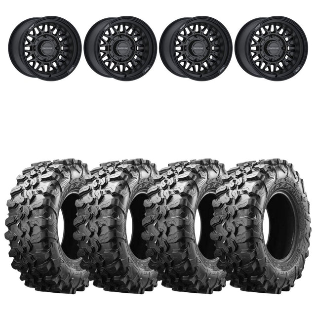 Raceline A13B Omega & Maxxis Carnivore Radial Wheel & Tire Kit