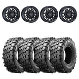 Raceline A13GB Gloss Black Omega & Maxxis Carnivore Radial Wheel & Tire Kit