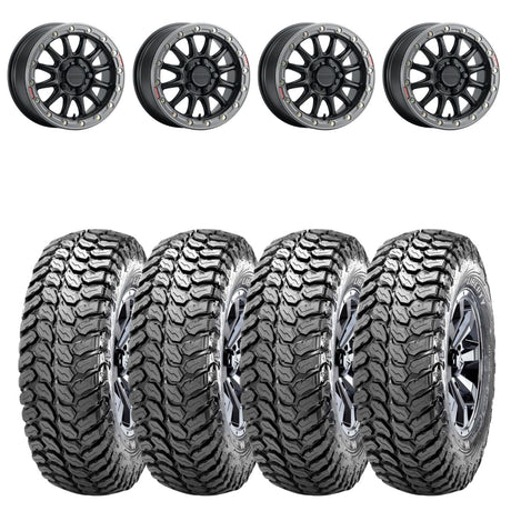 Raceline A14BG Black/Gunmetal Alpha Beadlock & Maxxis Liberty Performance Off Road Wheel & Tire Kit