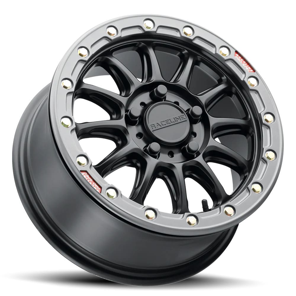Raceline A14BG Black/Gunmetal Alpha BeadLock & Maxxis Roxxzilla Radial Wheel & Tire Kit