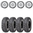 Raceline A14SB Alpha Silver/Black Beadlock & Maxxis Roxxzilla Radial Wheel & Tire Kit