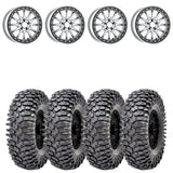 Raceline A14SB Alpha Silver/Black Beadlock & Maxxis Roxxzilla Radial Wheel & Tire Kit