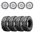 Raceline A14SB Silver/Black Alpha Beadlock & Maxxis Carnivore Radial Wheel & Tire Kit