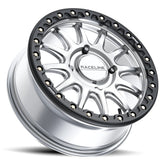 Raceline A14SB Silver/Black Alpha Beadlock & Maxxis Carnivore Radial Wheel & Tire Kit