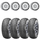 Raceline A14SB Silver/Black Alpha Beadlock & Maxxis Liberty Performance Off Road Wheel & Tire Kit