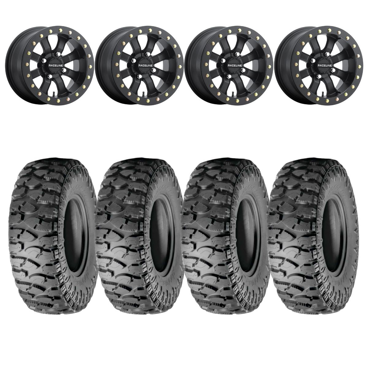 Raceline A71B Black Mamba Beadlock & Atturo Trail Blade Boss Wheel & Tire Kit