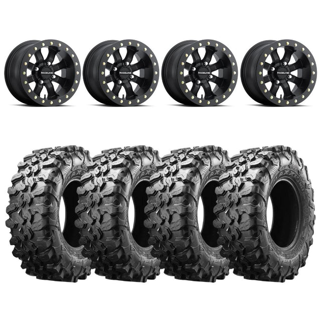 Raceline A71B Black Mamba Beadlock & Maxxis Carnivore Radial Wheel & Tire Kit